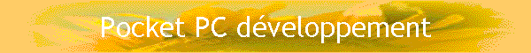 Pocket PC développement